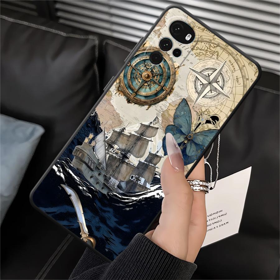 Retro Pattern Phone Cover Case for Motorola Moto G60s G32 G53 G30 G22 Edge40 G50 G52 Edge 20 Pro 30 Lite G71 G51 G73