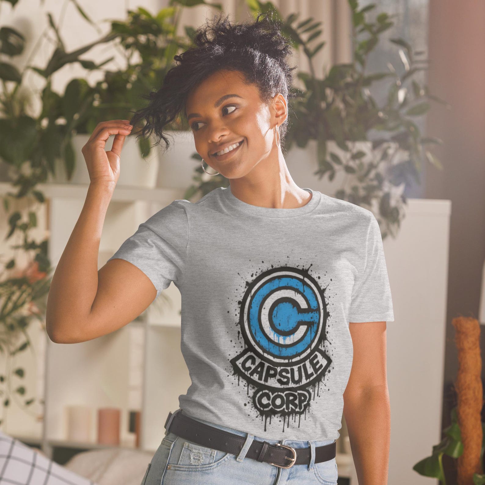 Capsule Lab Logo Unisex T-Shirt - Japanese Anime Style, Geek Streetwear Look, Splash Effect, Manga Otaku Gift Idea 2XL