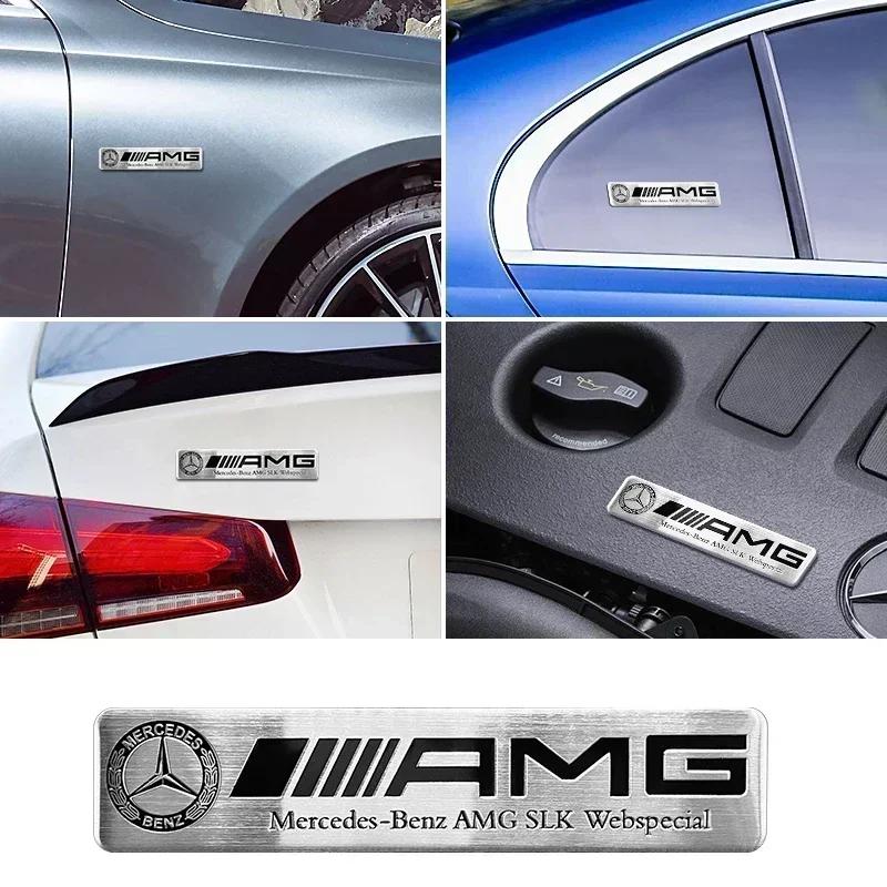 Insignias Metálicas 3D Pegatinas de Estilo para Coche Calcomanía Accesorios Para Mercedes Benz W204 W205 W212 W213 W221 W177 W246 GLA GLC CLA Clase A S