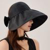 Women's Summer Foldable Solid Color Fisherman Hat Women's Sunscreen Sun Hat