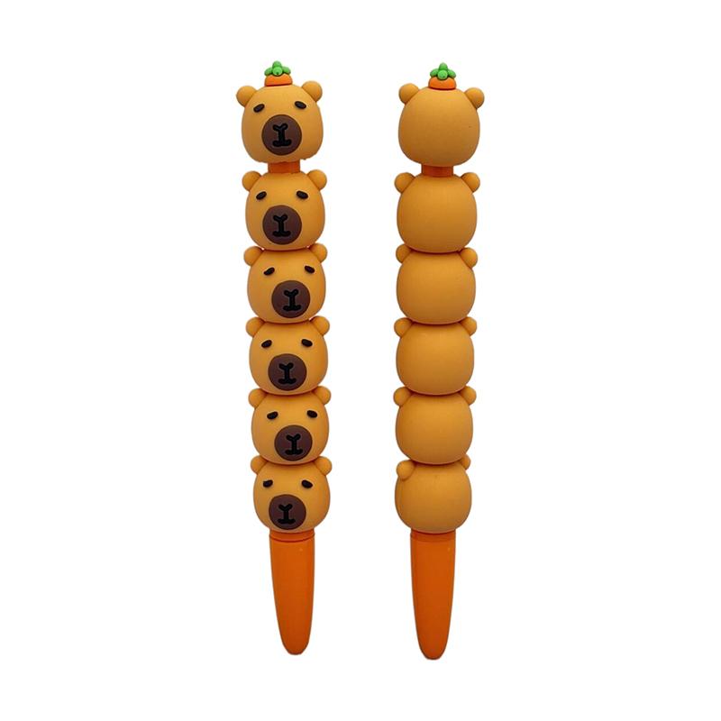 

Cartoon Cute Capybara Rotation Gel Pen Quick-Drying Neutral Pens Writing Smooth Pens Office Supplies Student Stationery Gifts 1PCS