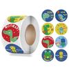 500-Count Roll: Children's Cartoon & Emoji Stickers – Fun Decorative Patterns & Kindergarten Reward Labels