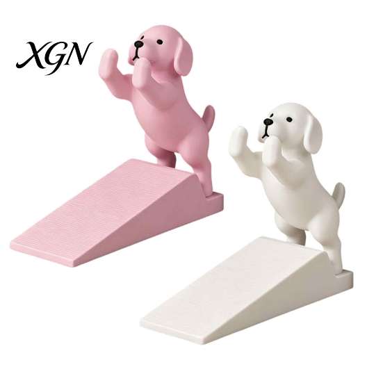 Sturdy Door Security Tool Cute Dog Stopper, 3D Printed Wedge Stopper for Bottom Durable PLA of Door, Non-Slip Holder, Decorative Stop Bedroom Creative