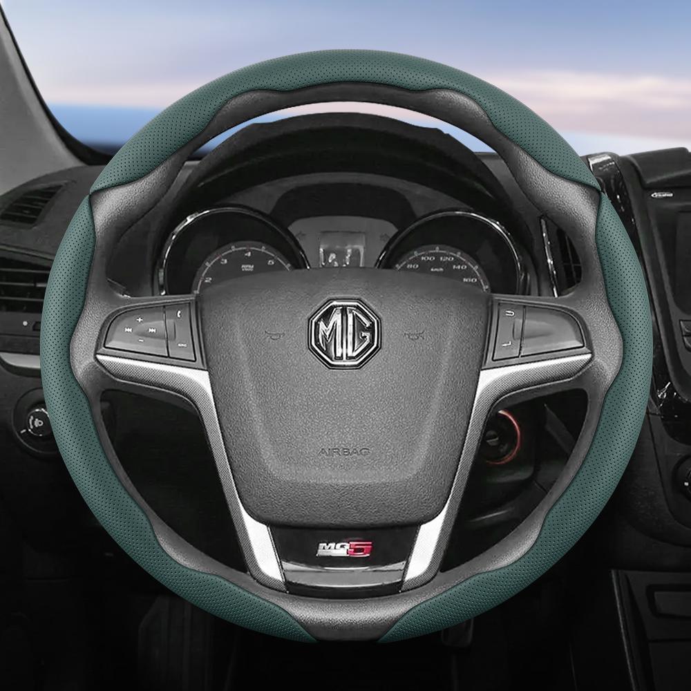 Geeignet für Mg Atmungsaktive Leder-Lenkradabdeckung mit segmentiertem Schnellverschluss-Design, Rutschfest und Langlebig, Zs Hector Gs 5 6 Marvel R