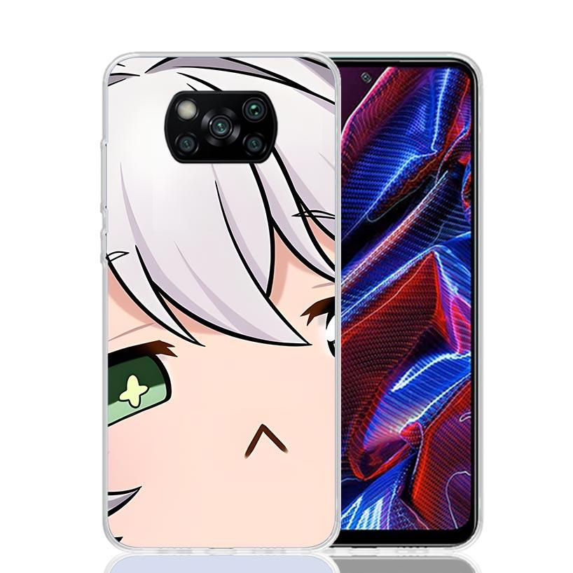 Genshin Impact Cartoon Face Phone Case For Xiaomi Poco F7 Ultra X7 X6 Pro X5 Redmi 15 15C 13 13C 12 12C 10 10A 10C 9 9A 9C 9T Sh
