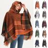 Neck Warmer Hooded Cape Fishbone Pattern Women Shawl Elegant Knitted Scarf  Daily
