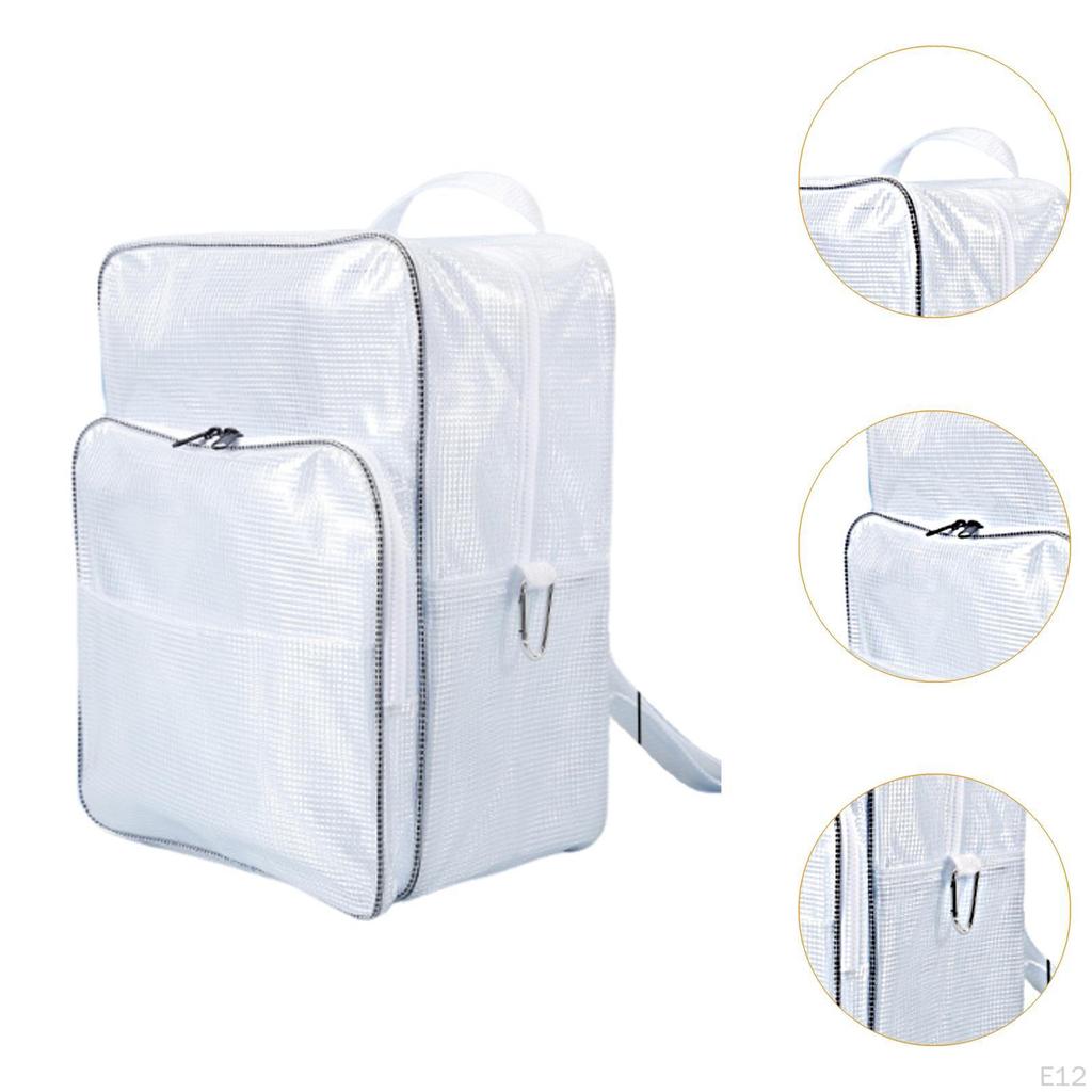Cleanroom Tool Bag Backpack Plumber Portable Workplace Adjustable Strap Working PVC Shoulder