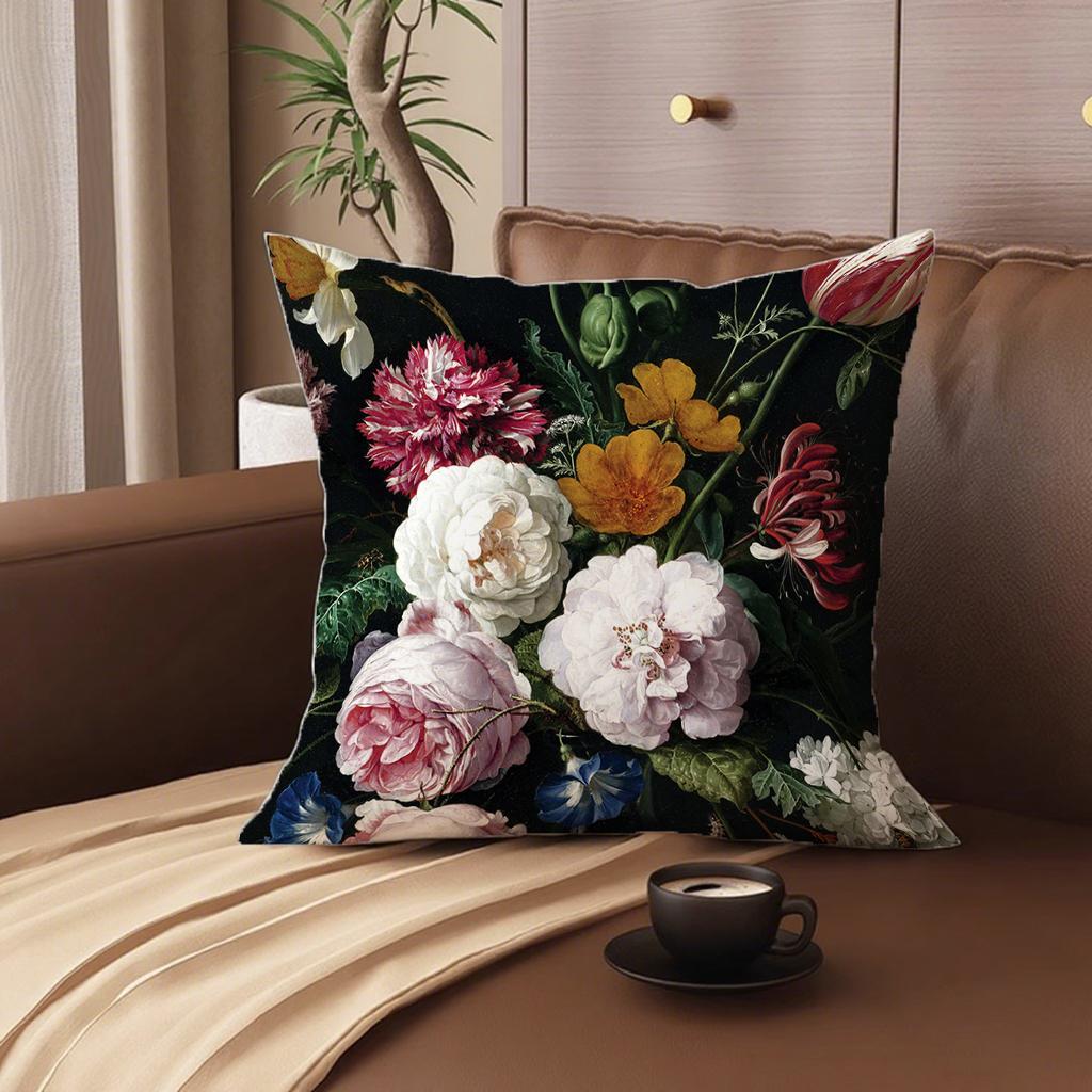 Colorful Floral Pattern Pillow CoversSuitable for Sofa Car Bedroom Decorative Cushion Cover Pillow Cover