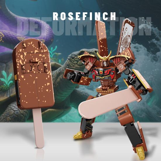 Simulation Ice Cream Transformer Toy Movable Joints Transforming Robot Toy Toddlers Educational Ice Cream Action Figure Toy