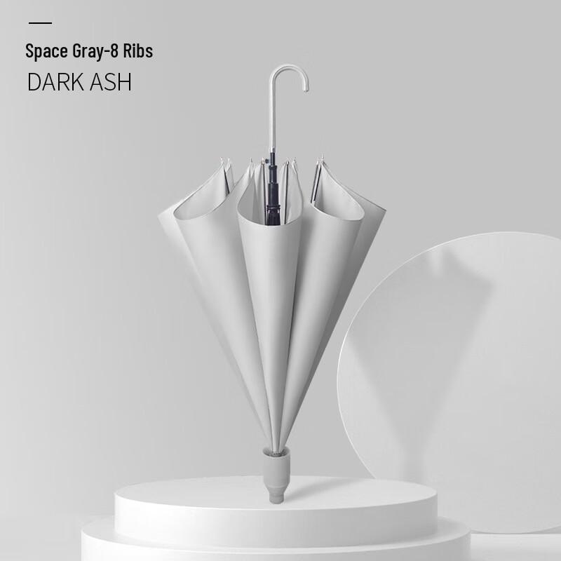 Nanqiao Creative 16-Rib Automatic Long Handle Umbrella 23 inch leather curved handle