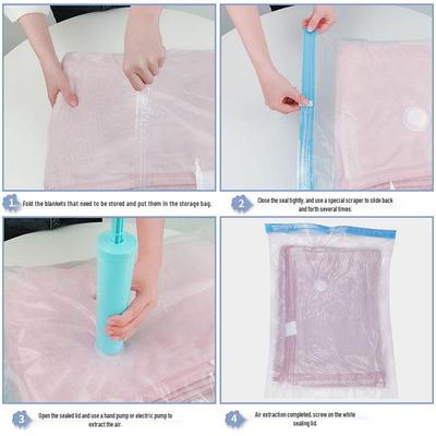 Thickened Transparent Vacuum Compression Bag for Large Bedding and Clothing Storage