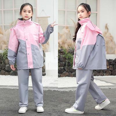 Children's Waterproof Raincoat and Pants Set for Primary and Middle School Students - Boys and Girls 