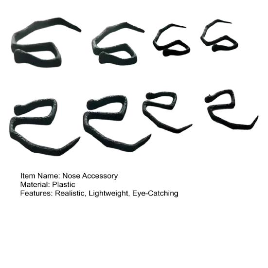 Spider Nose Accessories Realistic 8-Legged Fake Nose Decor for Halloween Costume Cosplay Lightweight Plastic Fun Party Prop