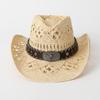 Male and female couples hats travel sunscreen visor western cowboy straw hat hand-woven straw hat