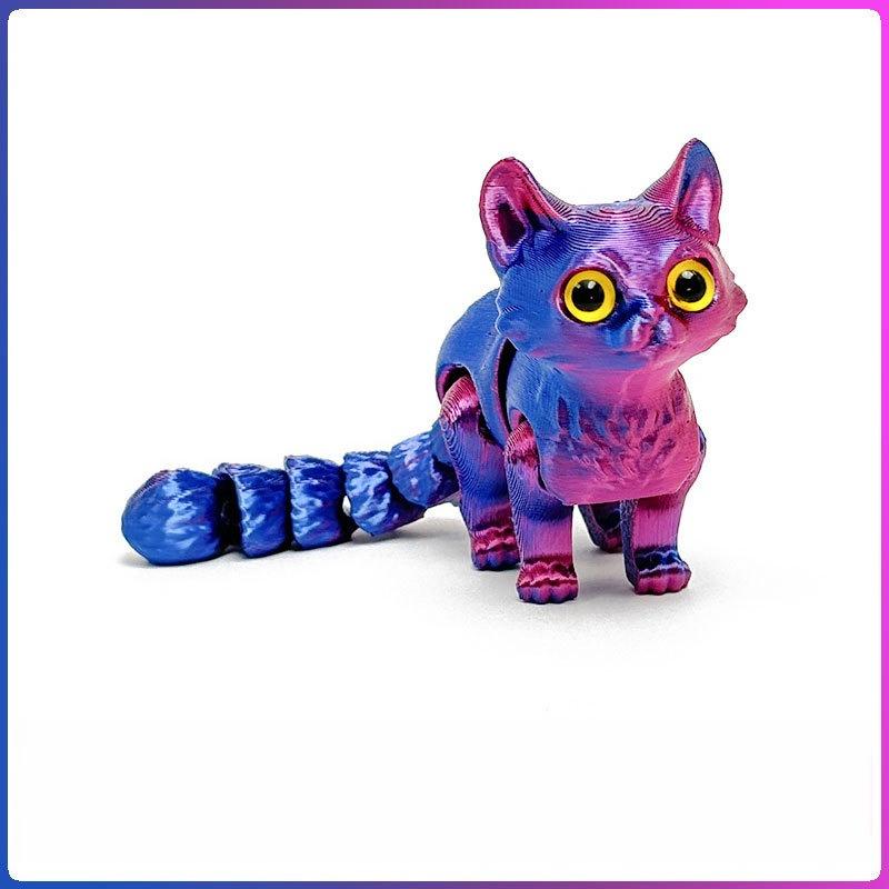 3D Printed Cats Movable Joint Fidget Toys Stress Relief Decompression Desktop Ornament Kid Figure
