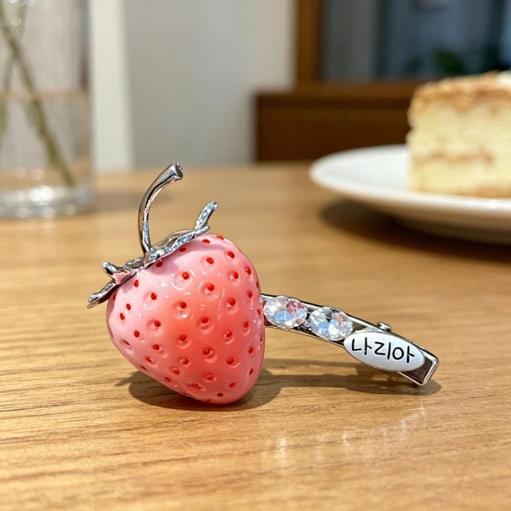 Girly Strawberry Fruit Duckbill Hair Clips Women 2026 New Sweet Daily Vacation Bangs Broken Hair Exquisite Versatile Hair Barrettes for Her