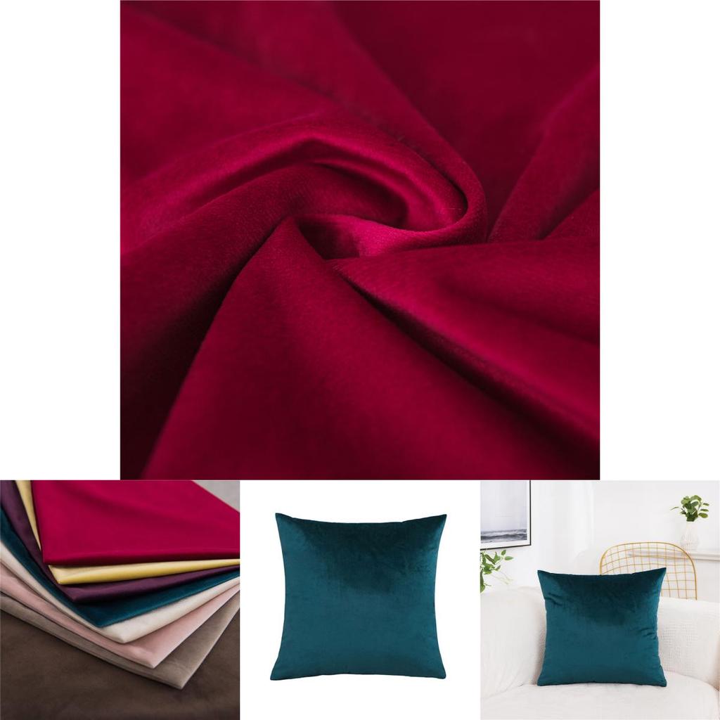 Superweicher 16" Samt Uni Kissenbezug in Unifarben für stilvolle Heimdekoration