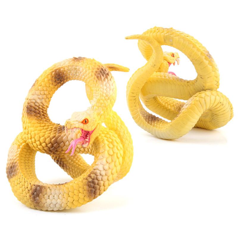 Simulation Jungle Animal World Reptile Snake Toy, Simulation Boa Constrictor Ornament Collection Model Doll