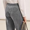 LESS Women's 100% Wool Straight-Leg Casual Trousers