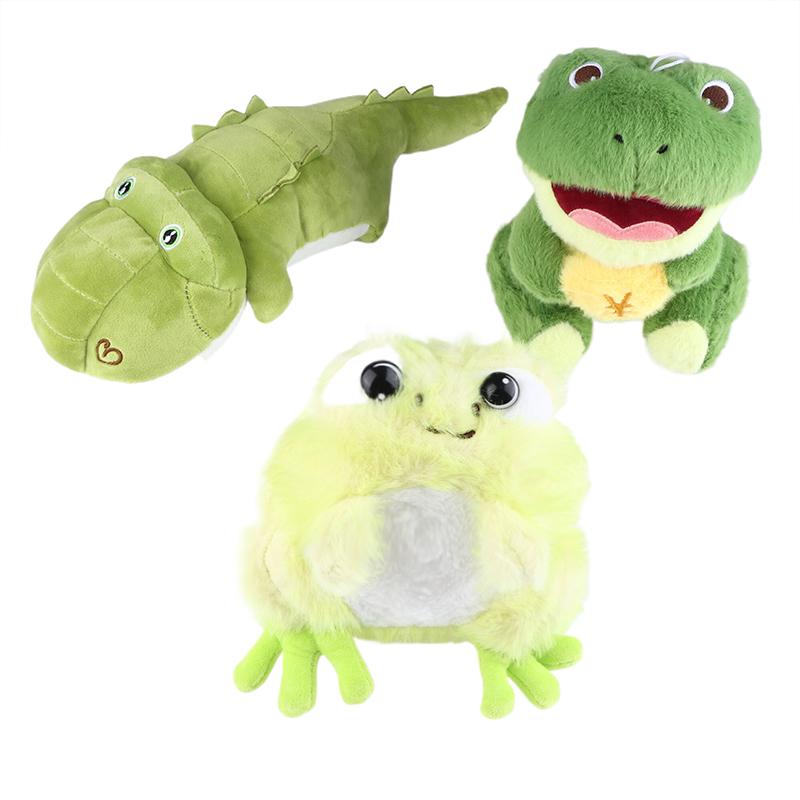 Cute Cartoon Frog Crocodile Plush Toy Soft Stuffed Doll Toy Lovely Throw Pillow Home Decoration For Kid Birthday Gifts