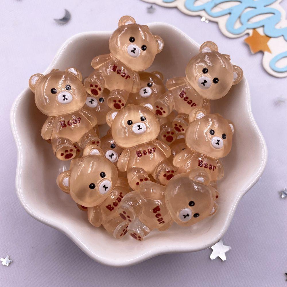 

10 шт смоляные кавайные красочные конфетные цвета мультяшные панды кролика медведя лисы плоские каменные фигурки скрапбукинг бант DIY товары для творчества