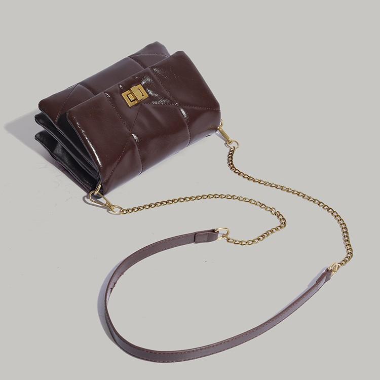 2025 New Rhombus Chain Bag Lady Temperament Fashion All-Match Shoulder Crossbody Bag Classic Style Diamond Small Bag