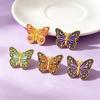 1/5Pcs Moon Star Pattern Brooch Vintage Floral Butterfly Enamel Pin Set For Coat Collar Lapel Pins Metal Badges Jewelry Gift