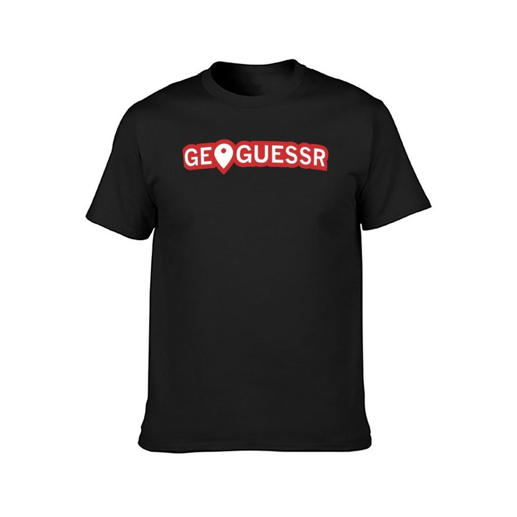 GeoGuessr Logo T-Shirt Kawaii Clothes Shirts Graphic Tees Fruit of the Loom Mens T Shirts