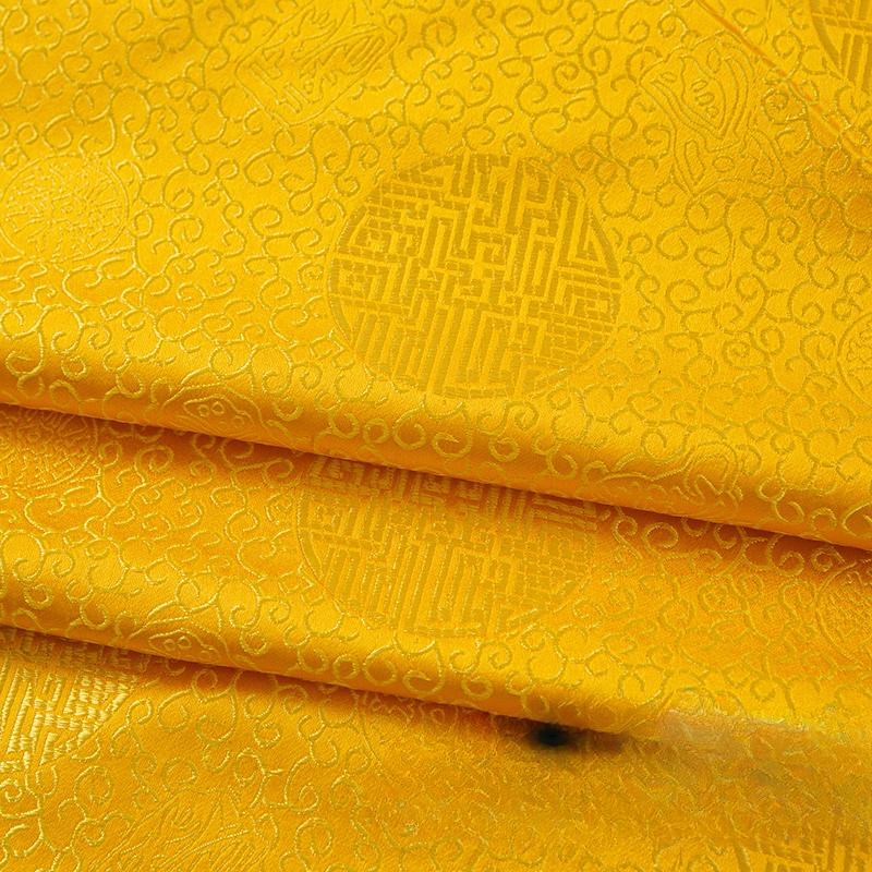 100x75cm Dragon Pattern Jacquard Brocade Fabric for Dresses Hanfu Cheongsam Pillowcases Upholstery Sewing Cloth Black Blue