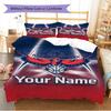 Name Custom Atlanta hawks Pattern Bedding Set Quilt Cover Pillowcase Home Decor Gift (1 * duvet cover + 2 * pillowcase, without core)