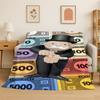 Monopoly Dollar Rich Game Cartoon Flannel Blanket Soft Warm Throw Blanket for Bedroom Living Room Bed Travel Camping Picnic