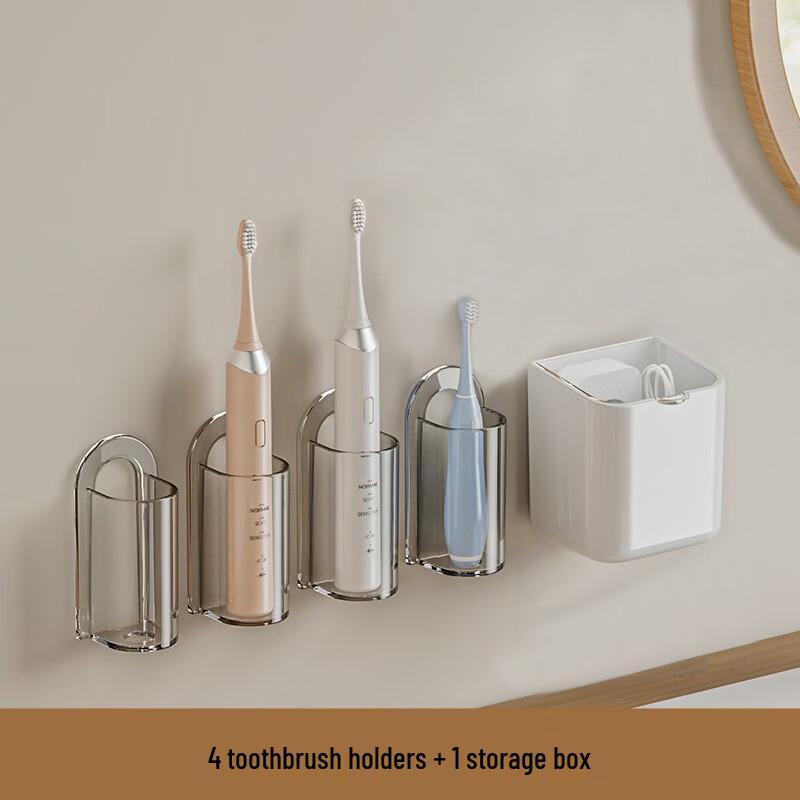 Suction Cup Wall-Mounted Toothbrush Holder Set