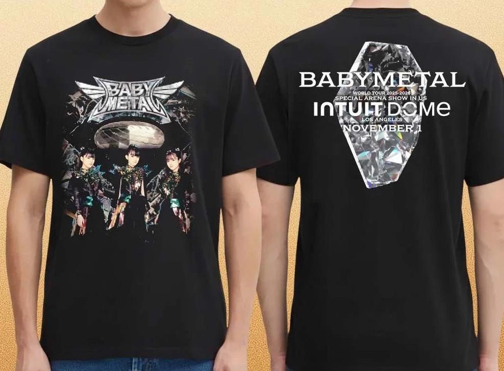 NEW! BABYMETAL Exclusive LA World Tour 2026-2026 T-ShirtT-Shirt shirt XXXXL