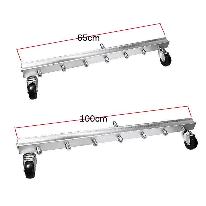 High-Pressure Car Chassis Cleaning Nozzle with Universal Wheel - Quick Connect X20 Road Surface Spray 65cm Fan