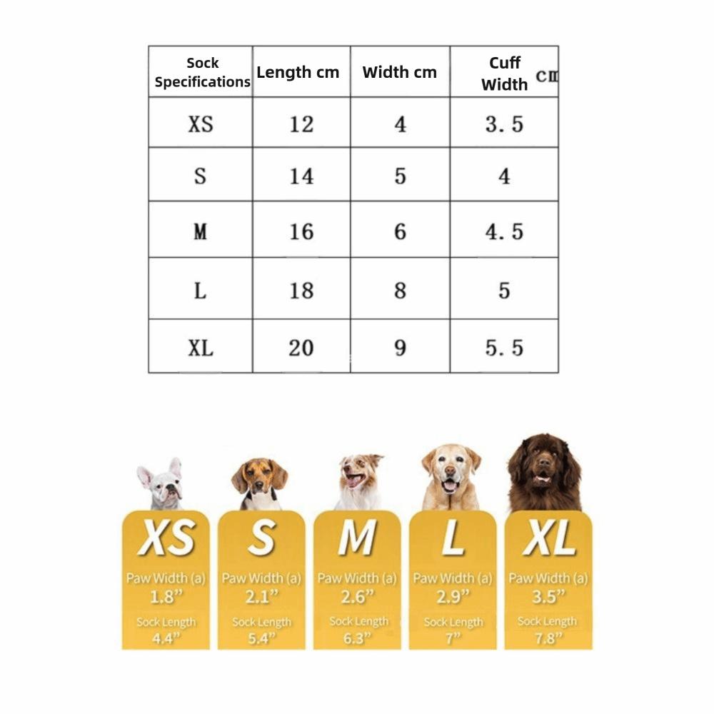 4pcs Cozy Anti-Slip Dog Socks Strong Grip Anti-Scratch Pets Knitted Socks Anti-licking Silent Paw Protection Socks Indoor