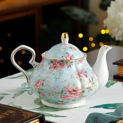 Teiera in Bone China Europeo da 900ML Set da Tè Inglese per il Pomeriggio Teiera Caffettiera in Porcellana di Alta Qualità Bollitore Resistente al Calore