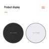 Ultra-Thin Round 50W Wireless Charger for Apple & Huawei Phones - 15W Desktop Charging Pad