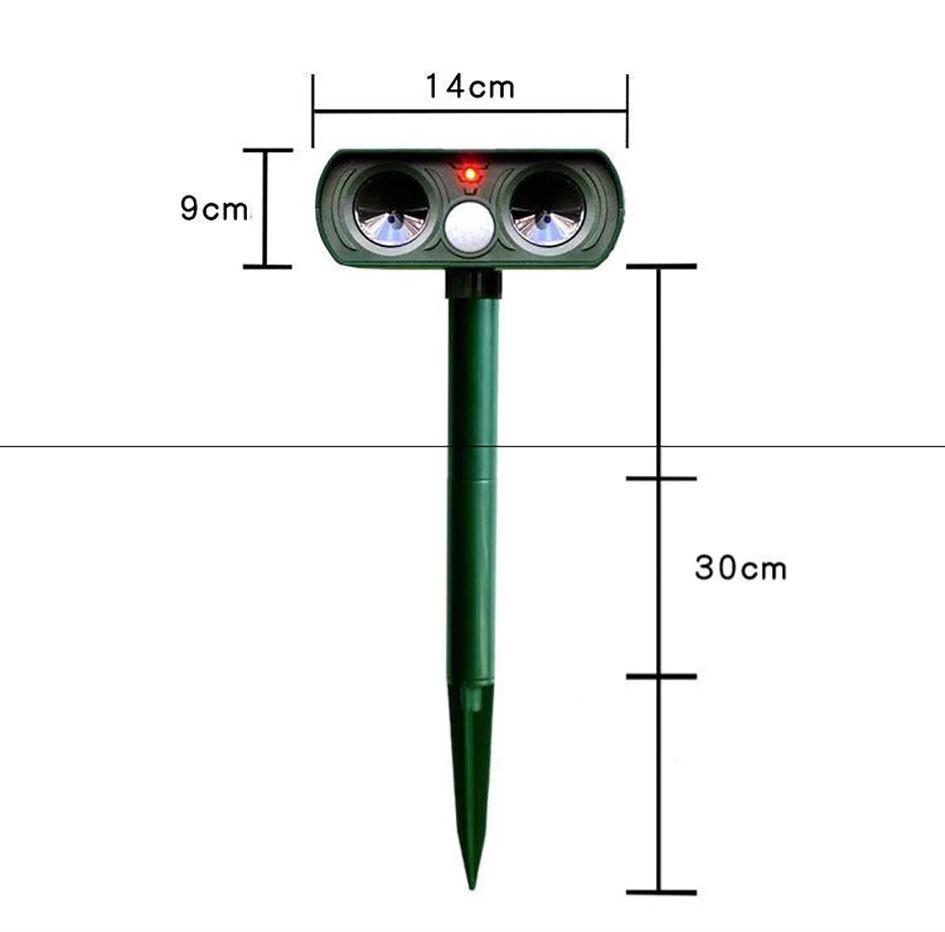Solar Ultrasonic Animal Repellent: Effective for Rats, Cats, Dogs, Birds