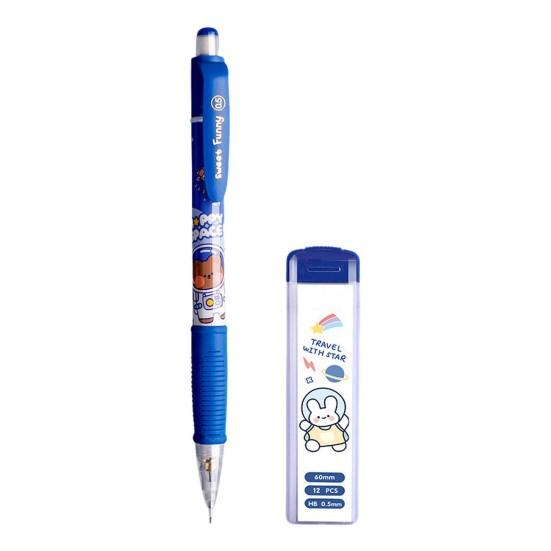 

1 комплект механический карандаш с ластиком 0,5 мм без заточки рисунок милый кролик эскизы автоматический карандаш школьные принадлежности D