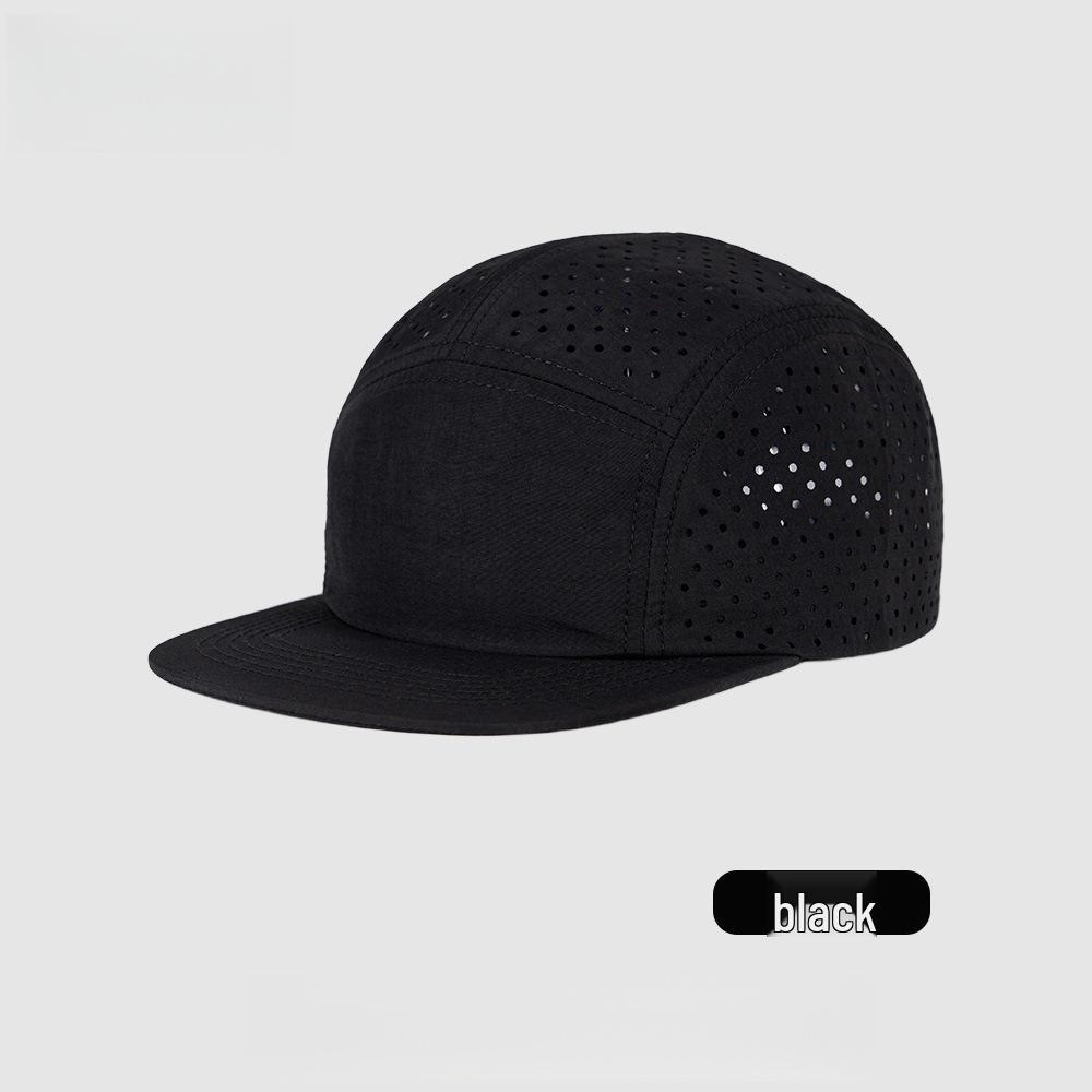 Men's Quick-Dry Sun Protection Duckbill Hat - Breathable, Perforated Sports Cap with Soft Brim.