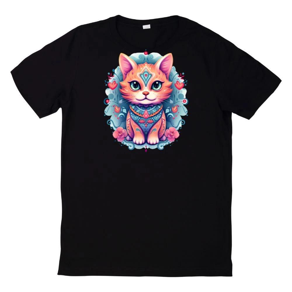 T-Shirt Niedliche Blumenkatze XXXL