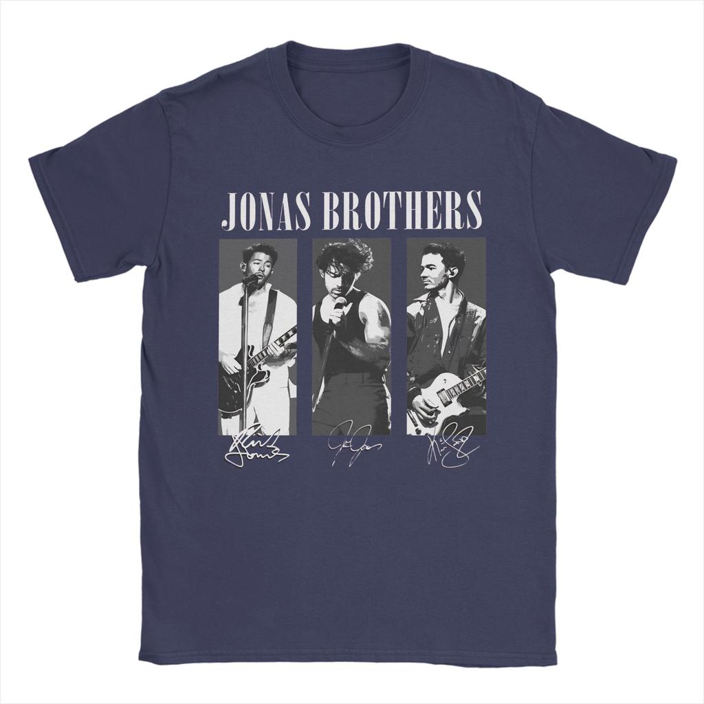 Casual Jonas Brothers Tour TShirt Men Crew Neck 100 Cotton T Shirt Short Sleeve Tees Gift Idea Tops