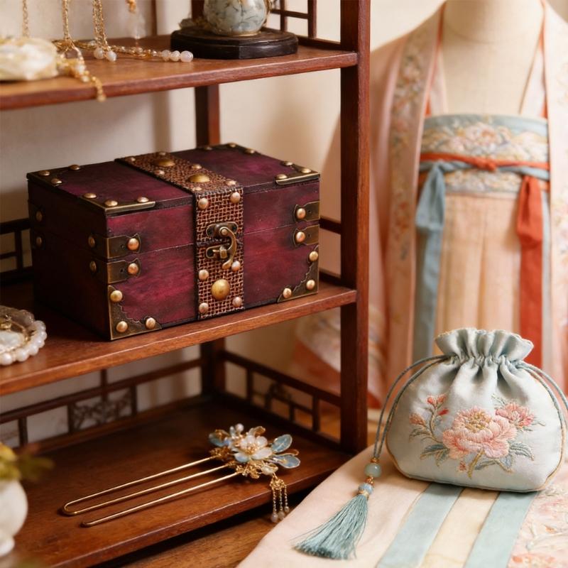 Antique Style Handcrafted Wood Storage Box For Jewelry Organiser And Home Decoration Decorative Case