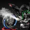 Diecast Spray 1/6 Kawasaki H2R Alloy Racing Motorcycle Model Sound and Light Bootable Motorbike Toy Birthday Gift for Boyfriend