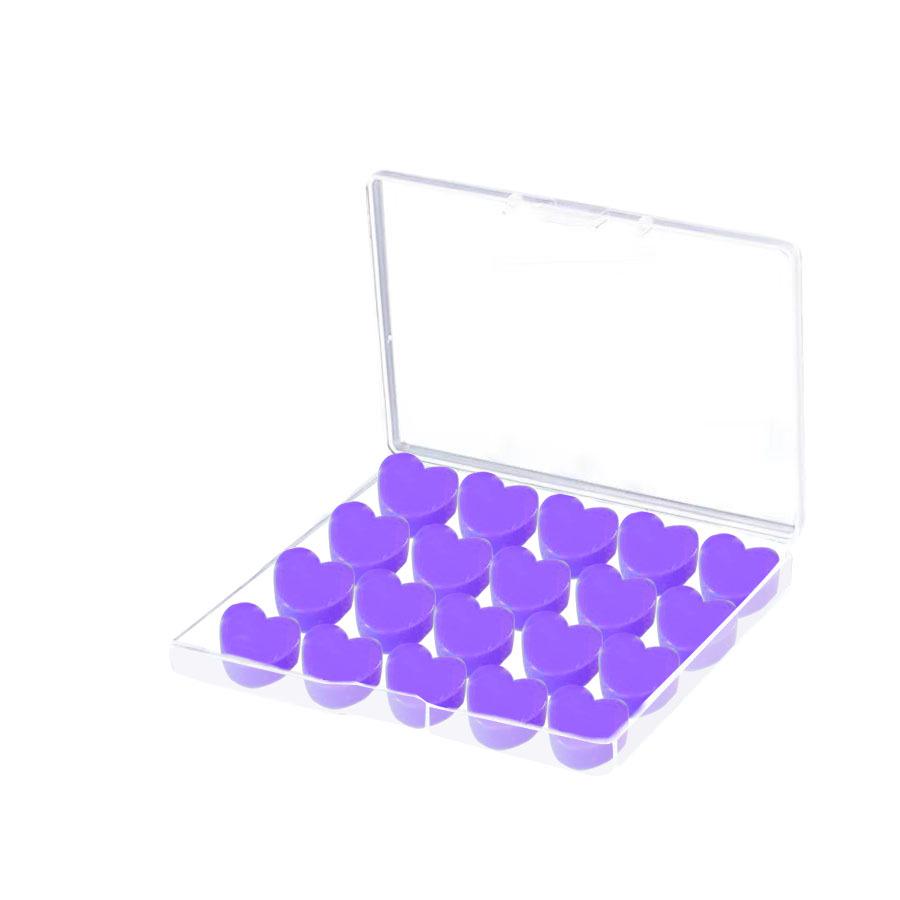 Heart-Shaped Silicone Earplugs Set - 20 Pieces, Noise-Reducing, Perfect for Swimming and Sleep