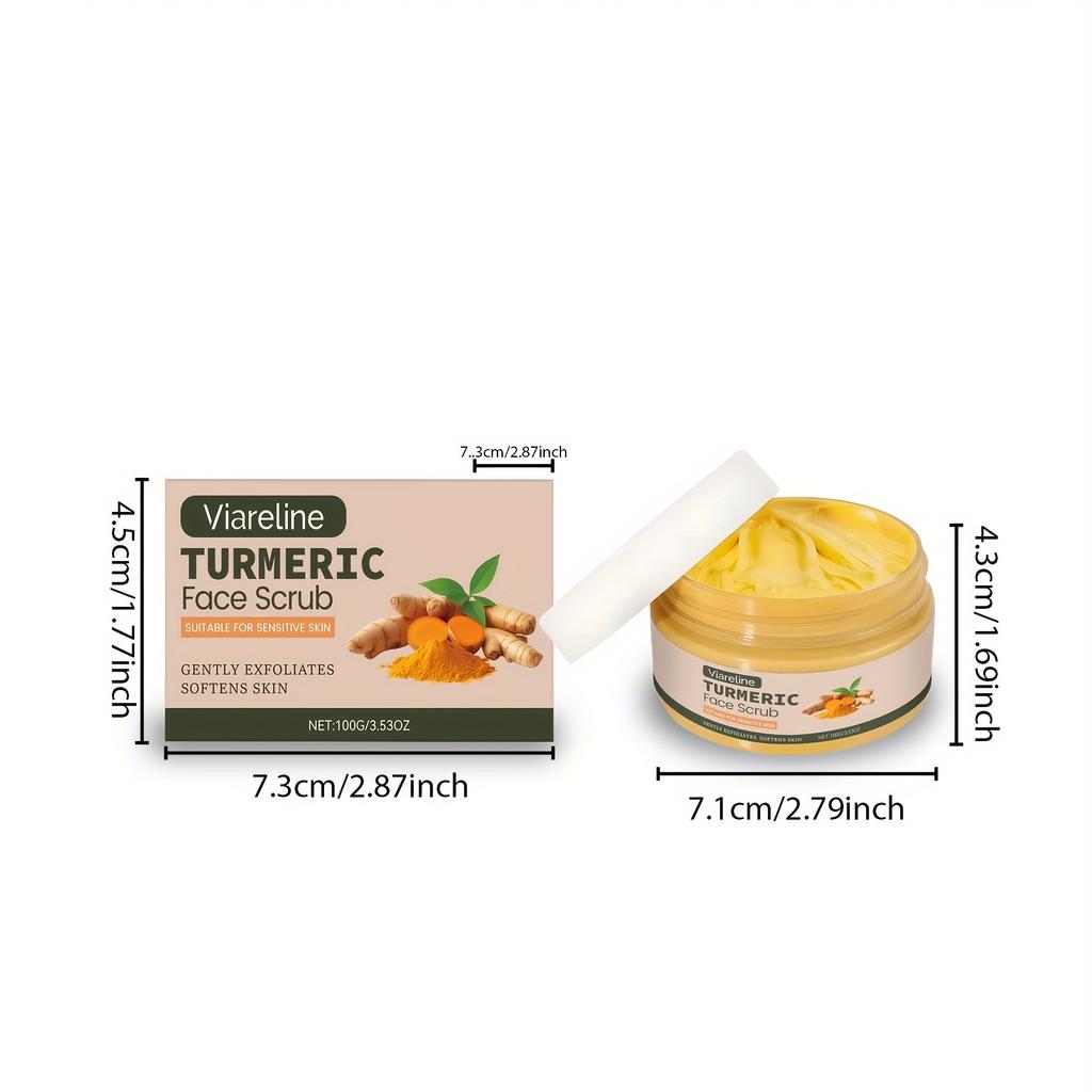 Turmeric Facial Exfoliating Scrub Remove Dead Skin Brightening Shrink Pores Moisturizing Repair Smoothing Facial Cleansing Scrub