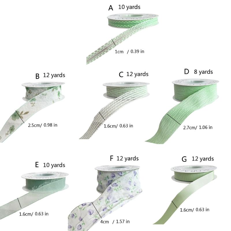 Flower Bouquet Decorative Ribbon Girly Style Series Bowknot Crafting Ribbon Handmade Gift Wrapping Binding Streamers