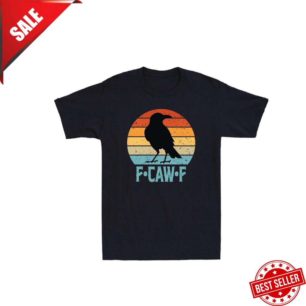 F-Caw-F Black Crow Black Bird Retro Sunset Vintage F-Caw-F Vintage Men s T-Shirt Unisex T-Shirt XXXL