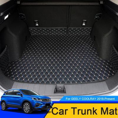 1 pc הגן על מחצלות לתא מטען לרכב עבור Geely Coolray 2018-2025 עמיד למים אנטי מלוכלך מותאם אישית אוטומטי אביזרי רכב עור באיכות גבוהה