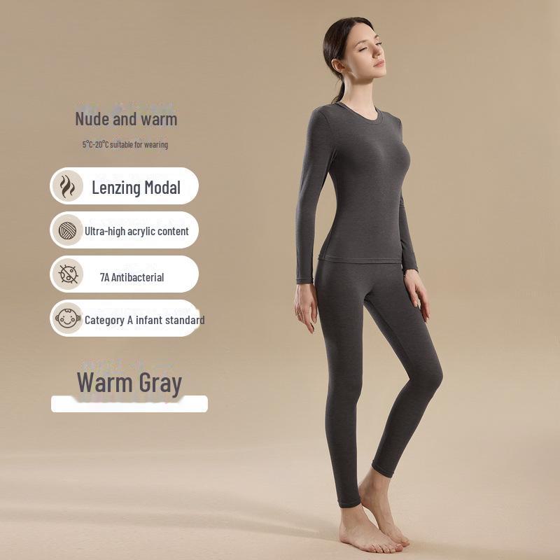 Ultra-Thin Seamless Thermal Base Layer Suit for Women - Autumn & Winter
